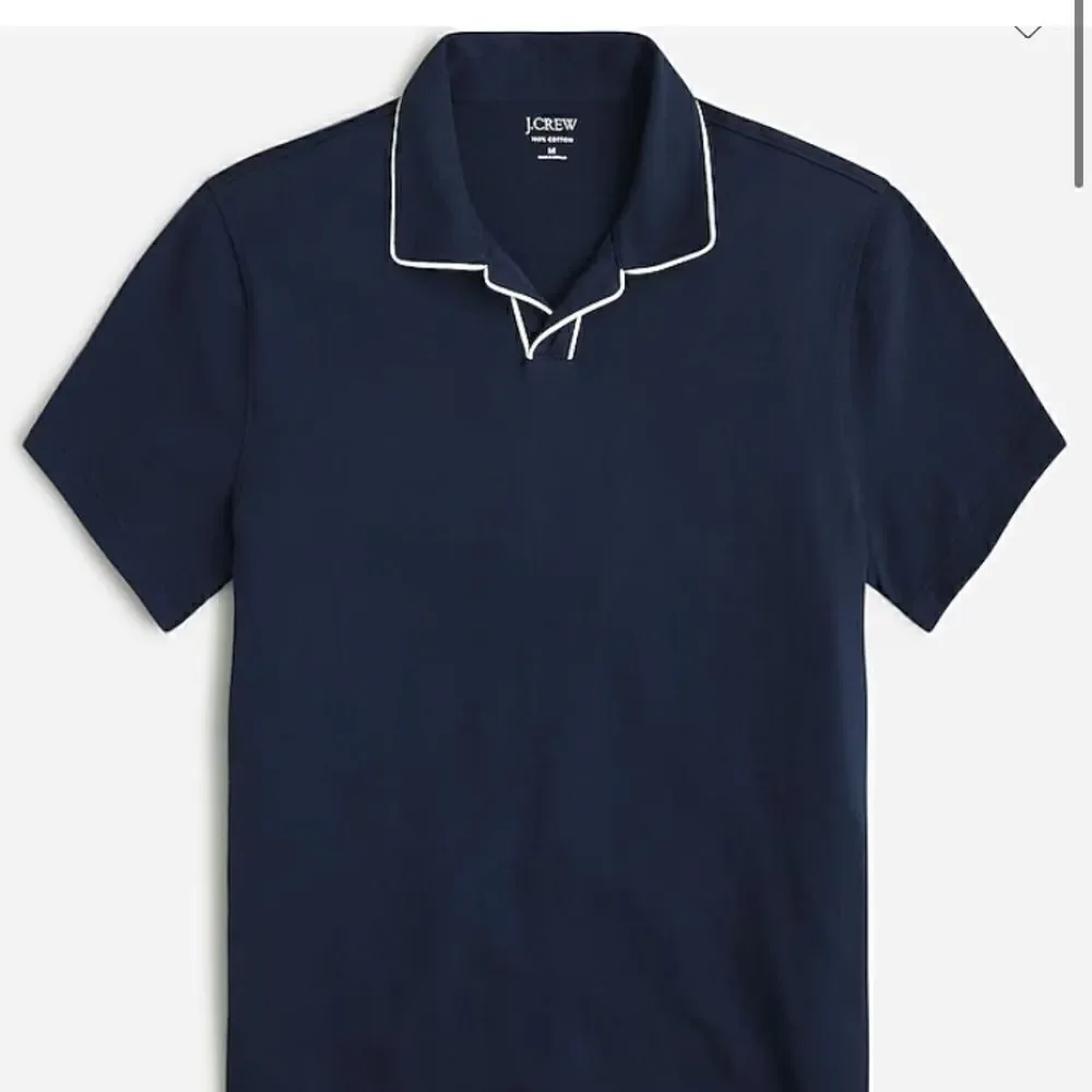 J.Crew Garment-Dyed Johnny-collar polo shirt in ripped slub cotton